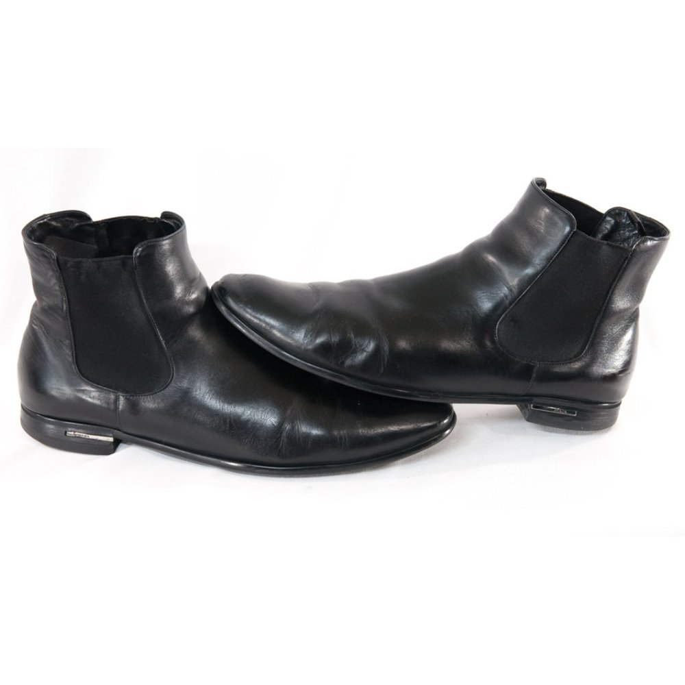 💥Host Pick!  Prada blk mens Chelsea boots  12 US - Picture 6 of 11